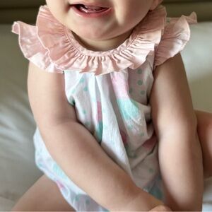 James lottie cupcake bubble romper onesie